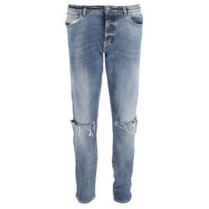 Givenchy Distressed Washed Slim-Fit Jeans in Light Blue Cotton